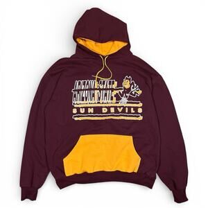 Vintage Arizona State Sun Devils Hoodie Sweatshirt Size Men’s Large Made in USA